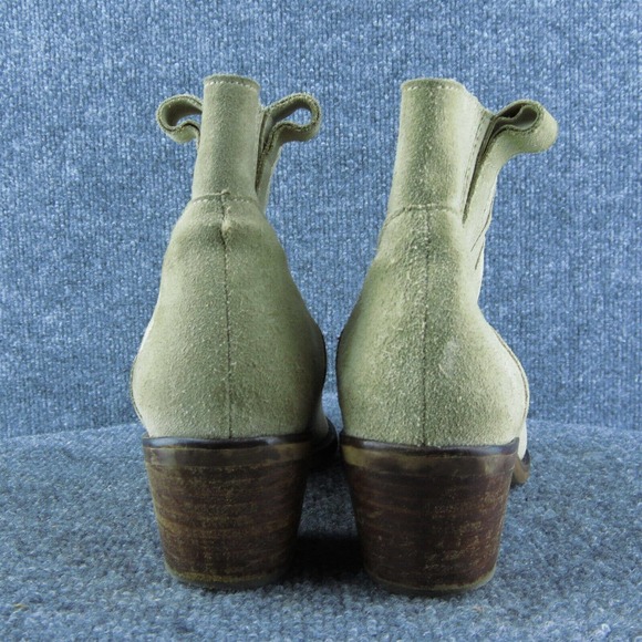 Country Road Beige Suede Western Boots Women 39 Pull On Low‎ Heel Casual - Picture 5 of 9